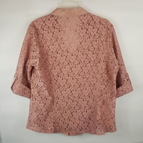 HALO LACE TOP. PINK. SIZE L. PINKY MAUVE. - Picture 10 of 13